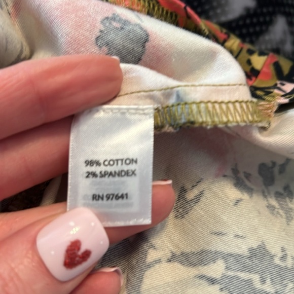 J. Jill Floral Cotton Stretch Pencil Skirt Size 16 - Picture 6 of 7
